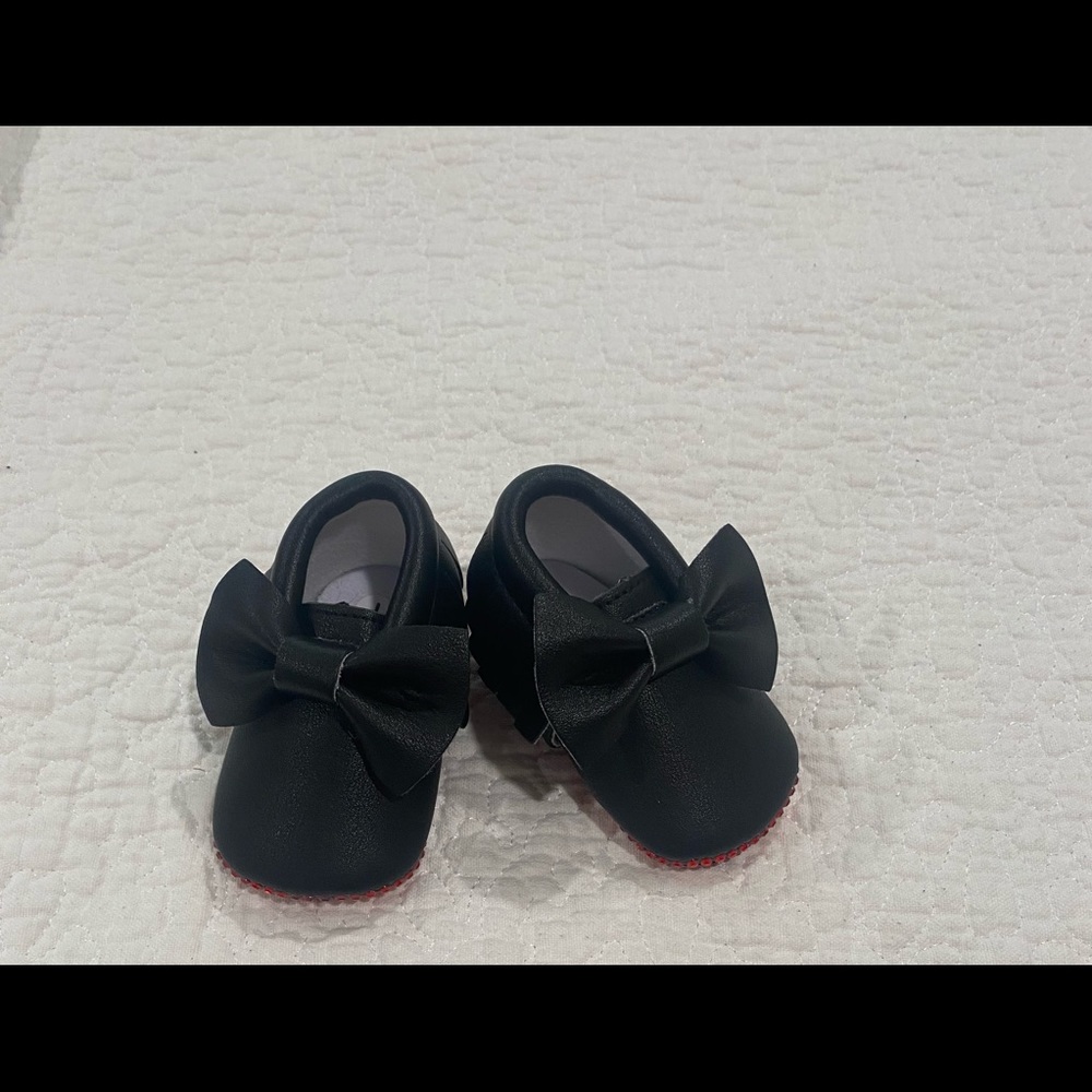 Swarovski red bottom baby girl shoes